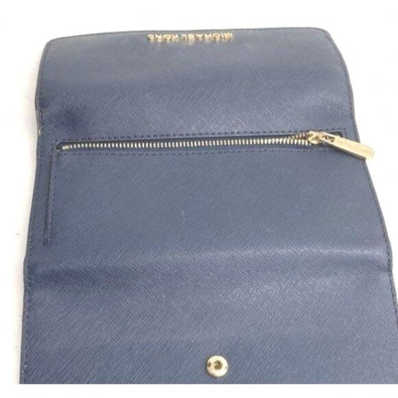 Michael Kors Navy Blue Jest Set Trifold Leather Wallet - Picture 4 of 4